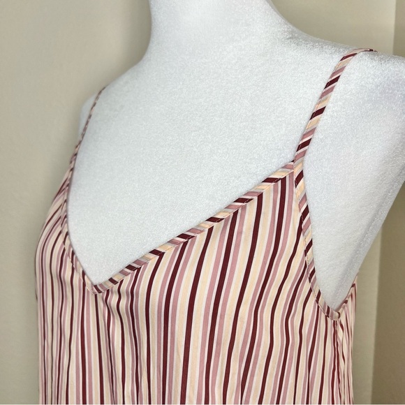 BOSS Datecara White Pink Striped Sleeveless V-Neck Midi Dress Sundress Sz 4 NWT - Picture 6 of 16
